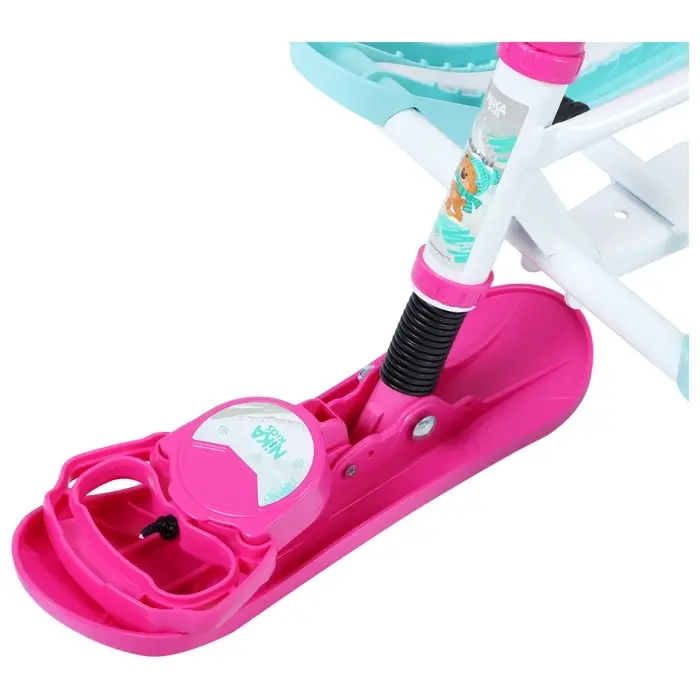 Снегокат Twiny 2+ «Забаваные медвежата», TW2+/ЗМ, с родительской ручкой, со спинкой и ремнём безопасности