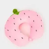 Мягкая игрушка - антистресс подголовник "Клубничка" с маской для сна