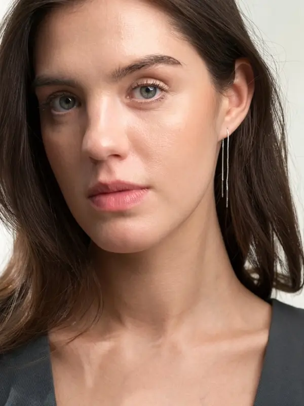 Серьги протяжка &laquo;Цепочка&raquo;, цвет серебро