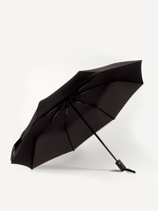 Зонт автоматический «Black», 3 сложения, 8 спиц, R = 48 см, цвет чёрный Зонт автоматический «Black», 3 сложения, 8 спиц, R = 48 см, цвет чёрный