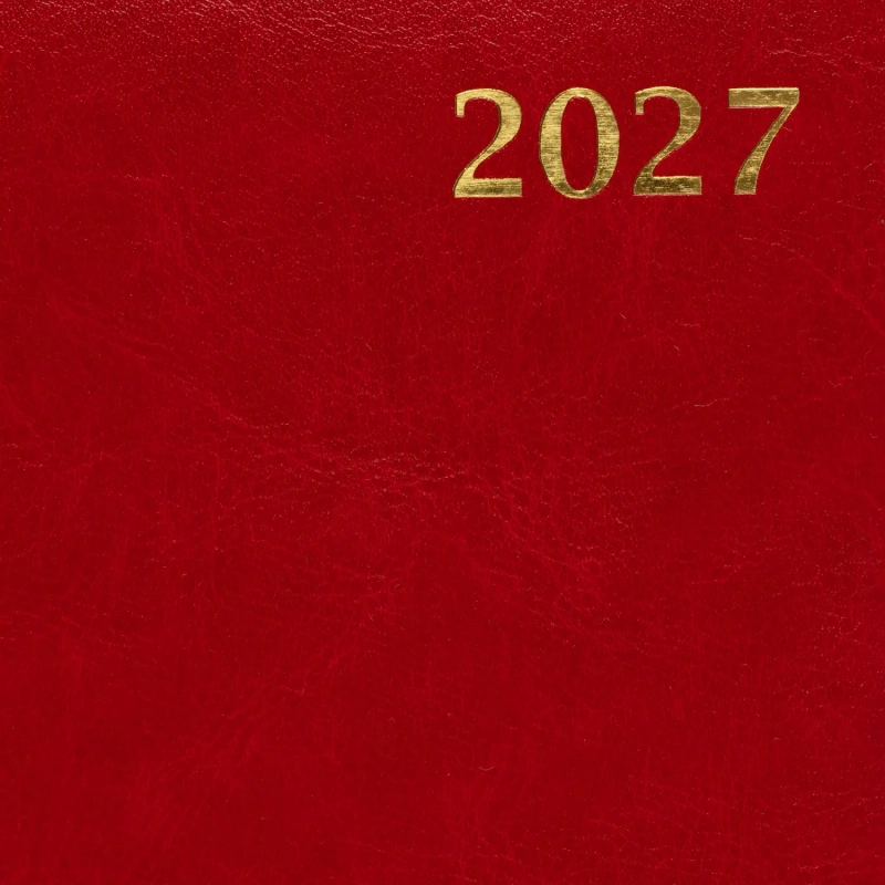 Ежедневник датированный 2027 Attache А5 168л 143x210 бордов (золотист срез)