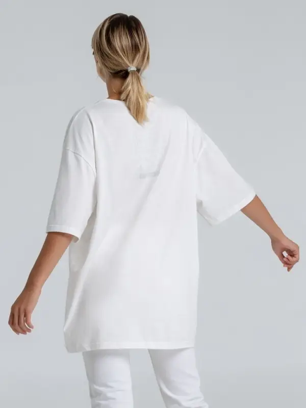 Футболка оверсайз «Чистая соль», молочно-белая, размер XS/S (44-46)