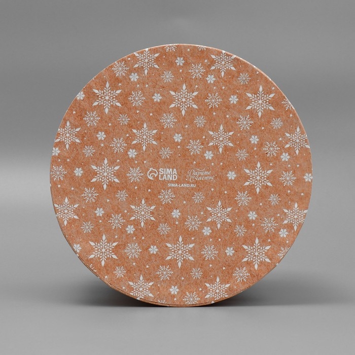 Коробка подарочная круглая «Любви и тепла», 17.5 х 20 см, Новый год Коробка подарочная круглая «Любви и тепла», 17.5 х 20 см, Новый год