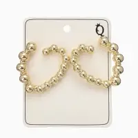 Серьги металл &laquo;Сердца&raquo;, воссоединение, цвет золото