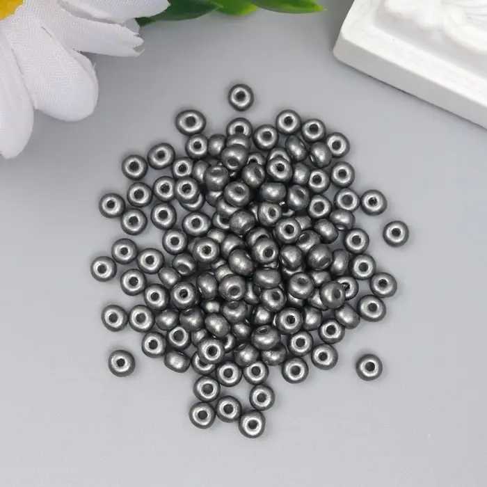 Бисер стекло 6/0  Бисер стекло 6/0 "Металлик. Маренго" 10 гр