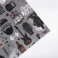 Бумага упаковочная крафтовая &laquo;Для него&raquo;, атрибуты, 50&times;70 см