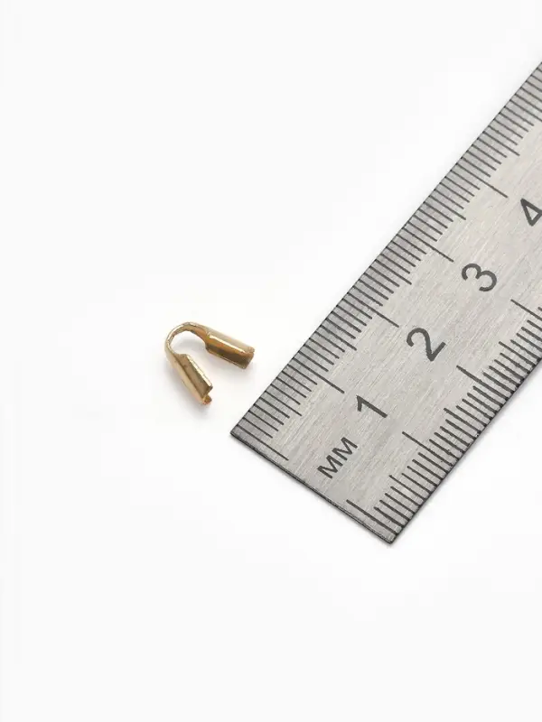 Концевик-зажим СМ-296-2, набор 20 шт., 1&times;0.8&times;0.4 см, цвет золото