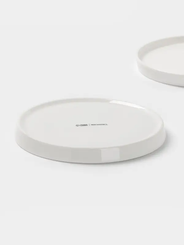 Тарелки Magistro White Snow, набор 2 шт., d=16.5 см, фарфор, белые