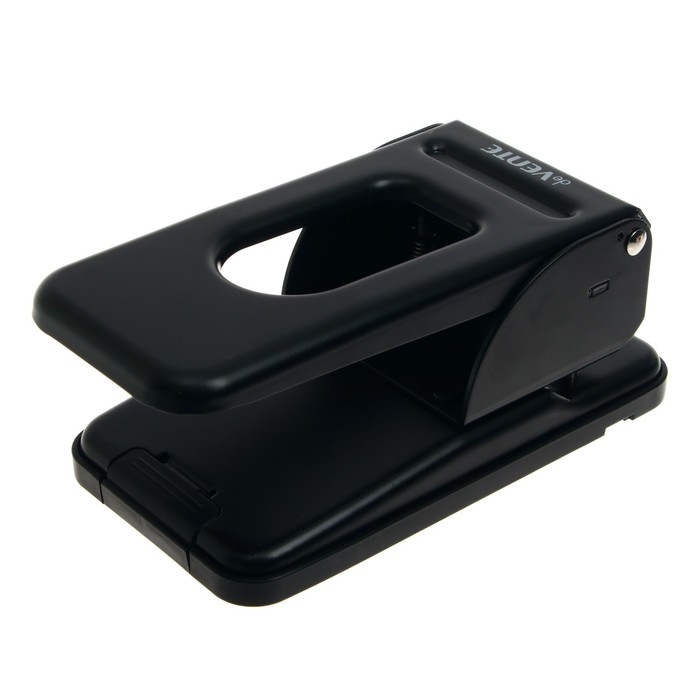 Дырокол металлический 60 листов deVENTE, с линейкой, чёрный Дырокол металлический 60 листов deVENTE, с линейкой, чёрный