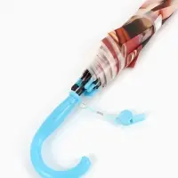 Зонт - трость детский &laquo;Зверюшки&raquo;, полуавтоматический, 8 спиц, R=41/47 см, d=82 см, МИКС