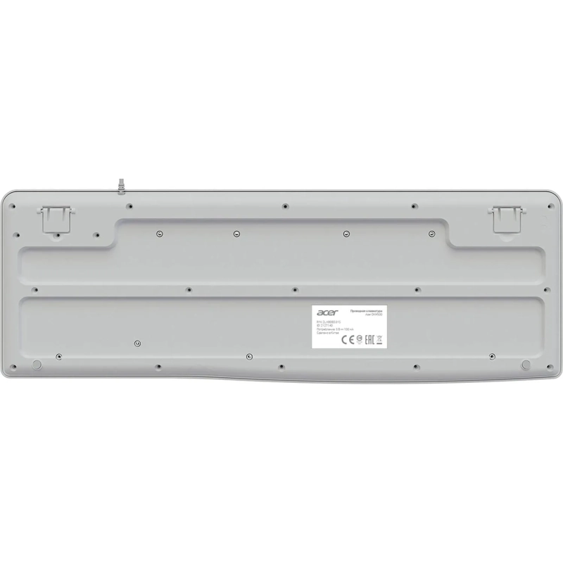 Клавиатура Acer OKW500 белый USB Multimedia (ZL.KBDEE.01S) каб.:1.8м