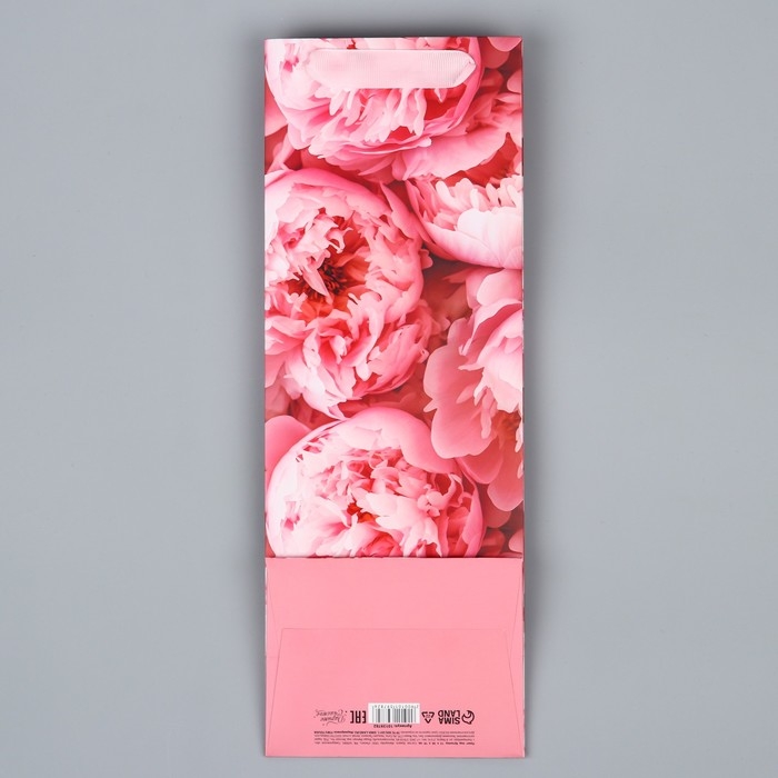 Пакет подарочный под бутылку, упаковка, «Цветы», 36 х 13 х 10 см Пакет подарочный под бутылку, упаковка, «Цветы», 36 х 13 х 10 см