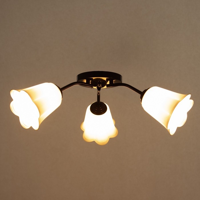 Люстра Люстра "Онлайн" (цветок) 3х15Вт Е27 МОДЕЛЬ: BR 00217 венге/белый