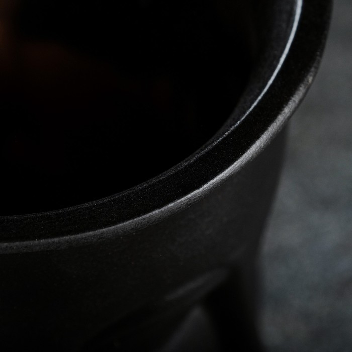 Кашпо - органайзер «Аделия» черное, 1л/ 16х13см Кашпо - органайзер «Аделия» черное, 1л/ 16х13см