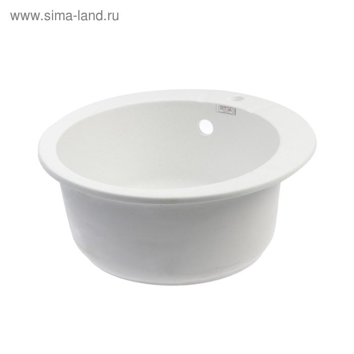 Мойка кухонная из камня ZETT lab. 5/Q7, d=495 мм, матовая, цвет хлопок Мойка кухонная из камня ZETT lab. 5/Q7, d=495 мм, матовая, цвет хлопок