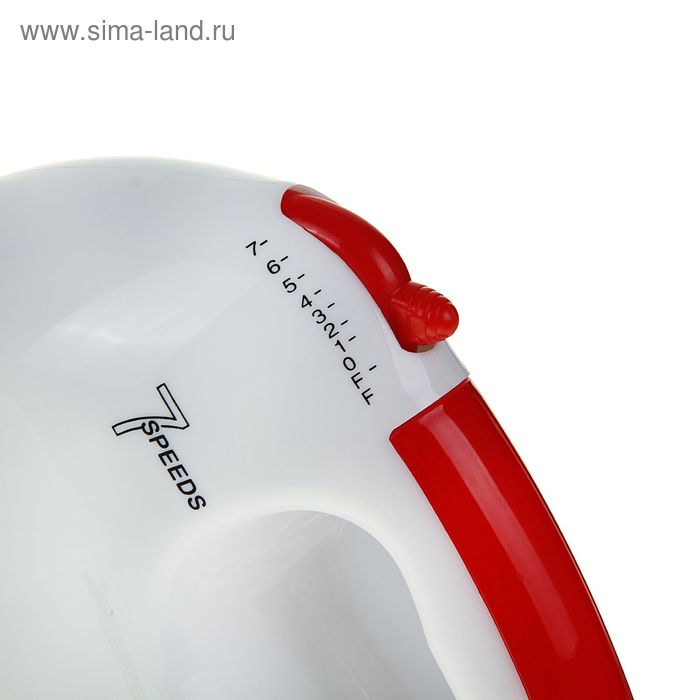Миксер Sakura SA-6313R, ручной, 150 Вт, 7 скоростей, бело-красный Миксер Sakura SA-6313R, ручной, 150 Вт, 7 скоростей, бело-красный