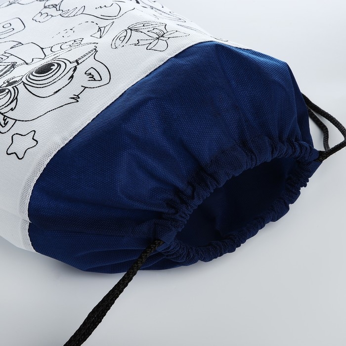 Мешок для обуви под раскраску «Зверята» 34х40 см, спанбонд Мешок для обуви под раскраску «Зверята» 34х40 см, спанбонд