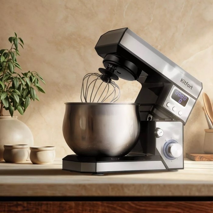 Миксер Kitfort КТ-3470, планетарный, 700 Вт, 4 л, 6 скоростей, чёрно-серебристый Миксер Kitfort КТ-3470, планетарный, 700 Вт, 4 л, 6 скоростей, чёрно-серебристый