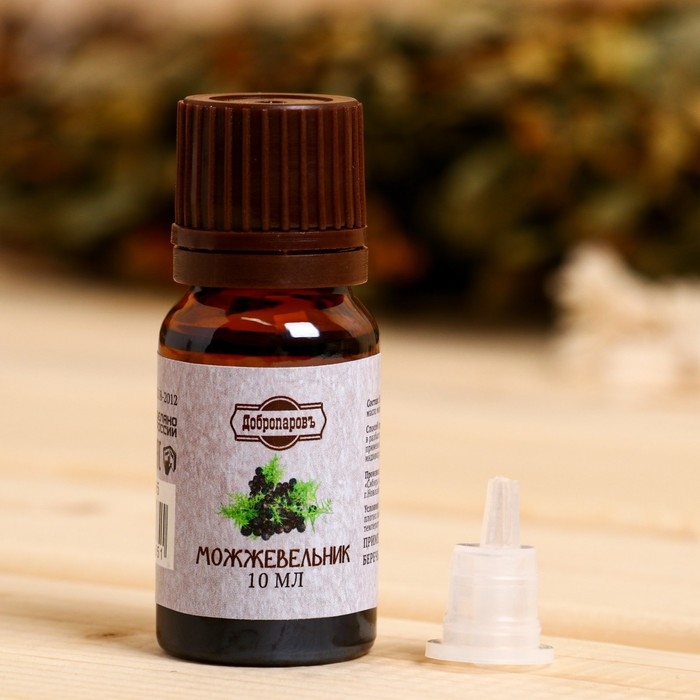 Эфирное масло Эфирное масло "Можжевельник", флакон-капельница, аннотация, 10 мл, "Добропаровъ"