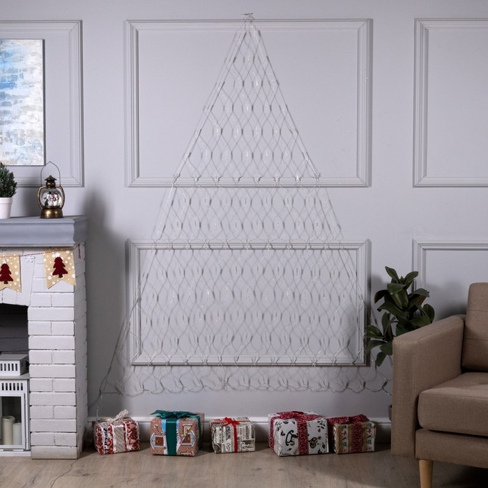 Гирлянда «Сеть-ёлка» 2 × 2 м, IP20, тёмная нить, 152 LED, свечение мульти, 8 режимов, 220 В Гирлянда «Сеть-ёлка» 2 × 2 м, IP20, тёмная нить, 152 LED, свечение мульти, 8 режимов, 220 В