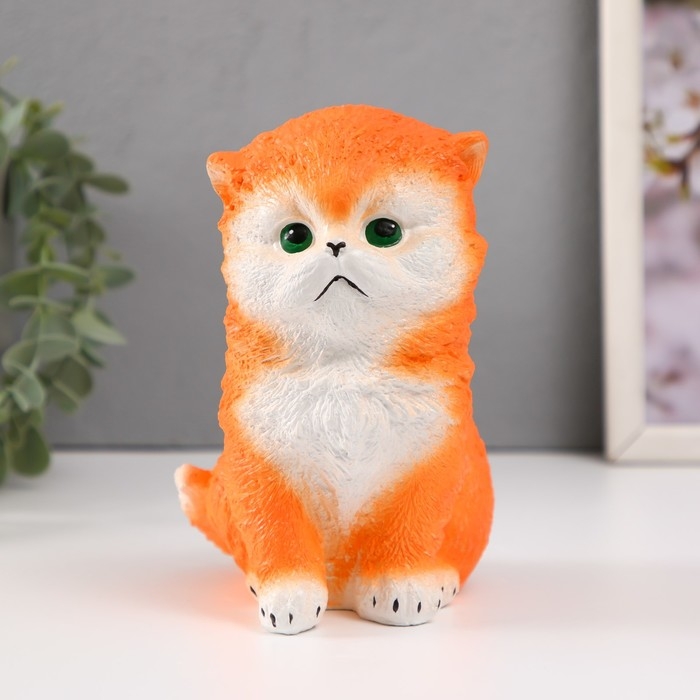 Копилка Копилка "Котенок Васька" рыжий, высота 15,5 см, ширина 10 см, длина 13,5 см