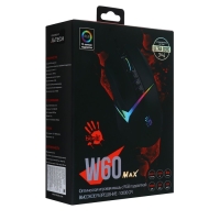 Мышь A4Tech Bloody W60 Мах, игровая, проводная, 10000 dpi, USB, черная