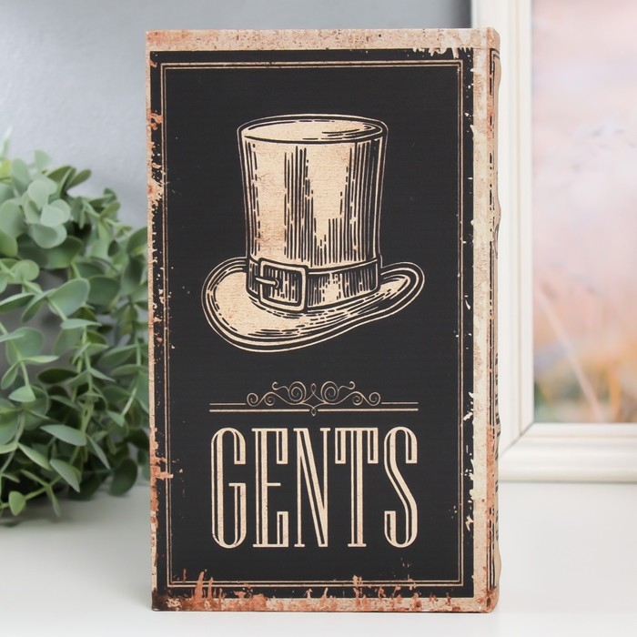 Сейф-книга дерево кожзам "Цилиндр" 21х13х5 см