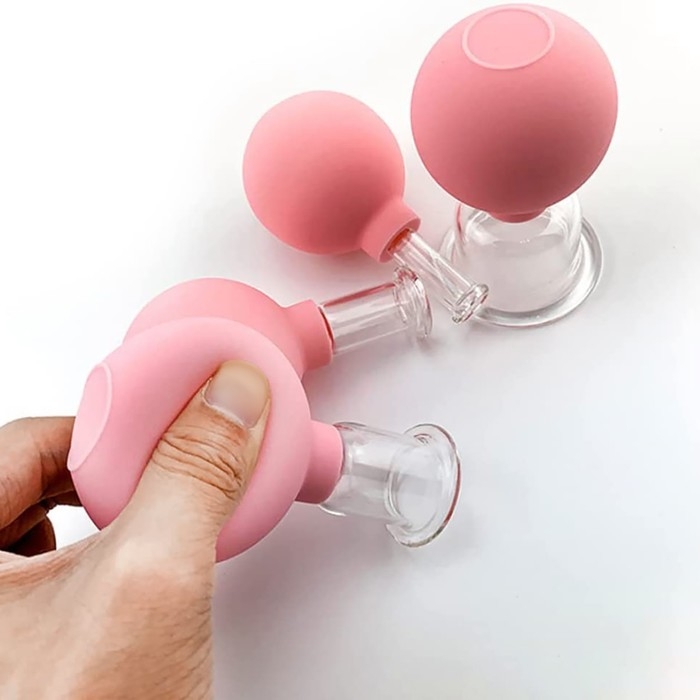 Набор вакуумных банок для массажа, стеклянные, d 1,5/3,5 см, 2 шт, цвет розовый Набор вакуумных банок для массажа, стеклянные, d 1,5/3,5 см, 2 шт, цвет розовый