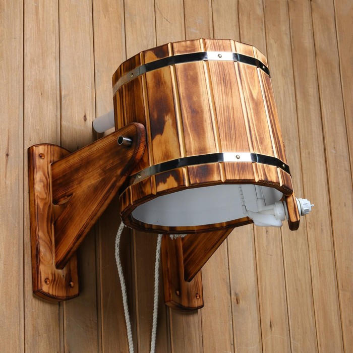 Обливное устройство с пластиковой вставкой 14 л, КЕДР, термодревесина Обливное устройство с пластиковой вставкой 14 л, КЕДР, термодревесина