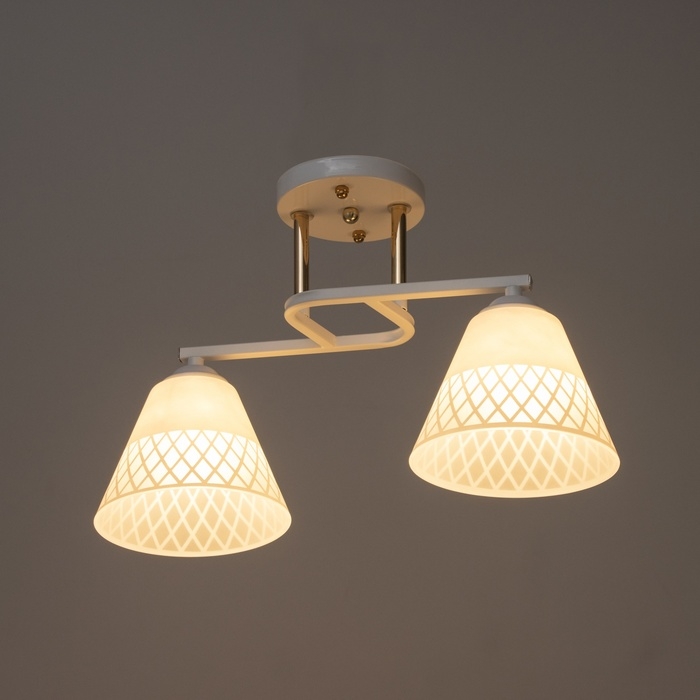 Люстра Люстра "Ронан" 2хЕ27 40Вт белый 40х28 см