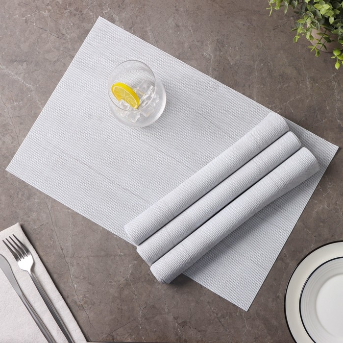 Салфетки сервировочные на стол Доляна «Дерево», 4 шт, 45×30 см, цвет молочный Салфетки сервировочные на стол Доляна «Дерево», 4 шт, 45×30 см, цвет молочный