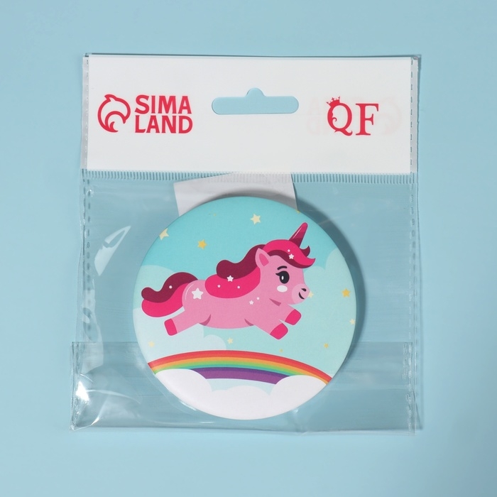 Зеркало складное «Единороги», d = 7 см, рисунок МИКС Зеркало складное «Единороги», d = 7 см, рисунок МИКС