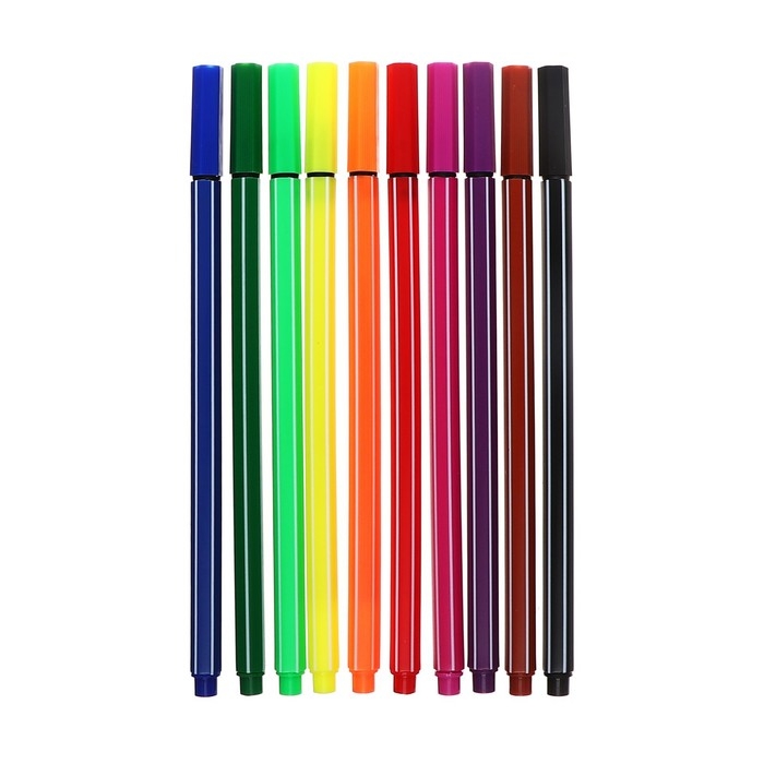 Набор капиллярных ручек, 0.4 мм, 10 цветов, тонкая линия Набор капиллярных ручек, 0.4 мм, 10 цветов, тонкая линия