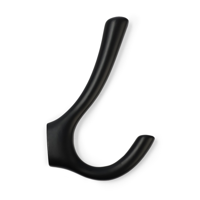 Крючок мебельный CAPPIO TKD029, двухрожковый, цвет черный Крючок мебельный CAPPIO TKD029, двухрожковый, цвет черный
