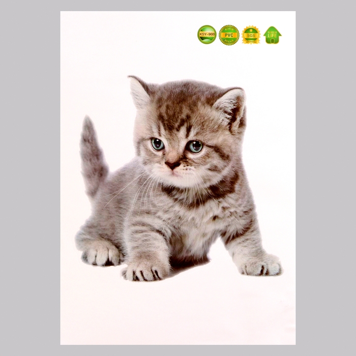 Наклейка 3Д интерьерная Котик 29*21см Наклейка 3Д интерьерная Котик 29*21см