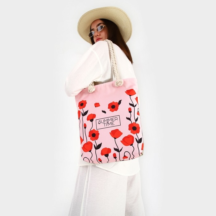 Сумка женская пляжная Сумка женская пляжная "Summer Time", 35х40 см