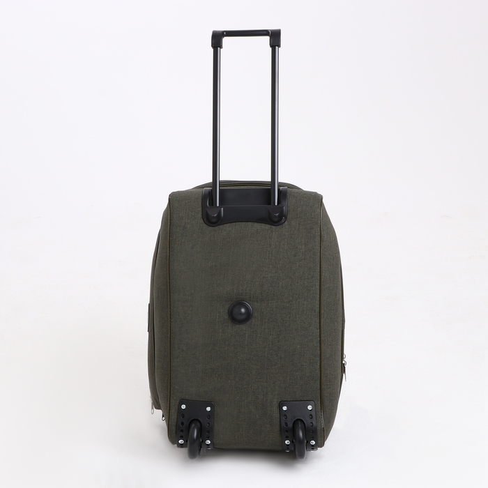 Сумка дорожная на колёсах, отдел на молнии, с увеличением, 2 наружных кармана, цвет хаки Сумка дорожная на колёсах, отдел на молнии, с увеличением, 2 наружных кармана, цвет хаки