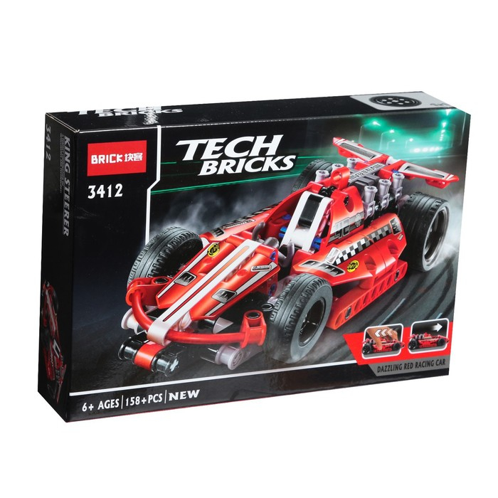 Конструктор с инерционным механизмом «Спорткар», 158 деталей Конструктор с инерционным механизмом «Спорткар», 158 деталей