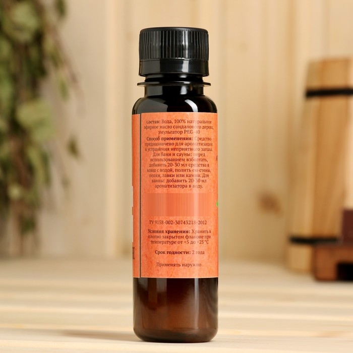 Ароматизатор для бани и ванны Ароматизатор для бани и ванны "Сандал" натуральная, 100 мл "Добропаровъ"