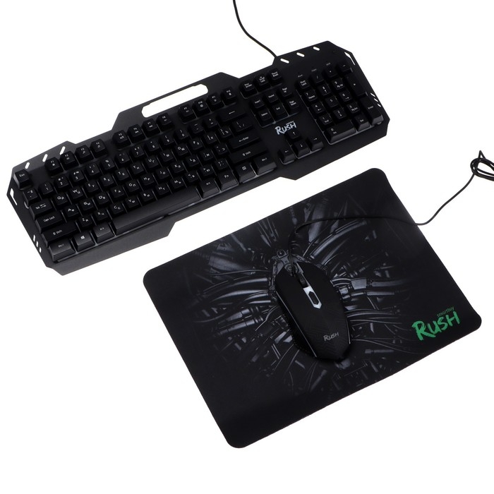 Игровой набор Smartbuy RUSH Citadel 3 в 1, клавиатура+мышь+ковер, проводной, 2400 dpi Игровой набор Smartbuy RUSH Citadel 3 в 1, клавиатура+мышь+ковер, проводной, 2400 dpi