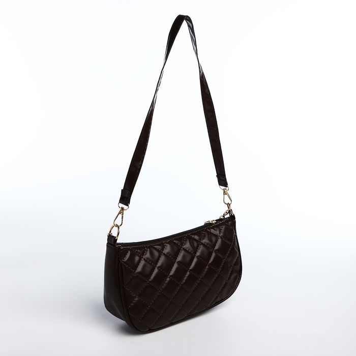 Сумка багет на молнии, цвет коричневый Сумка багет на молнии, цвет коричневый