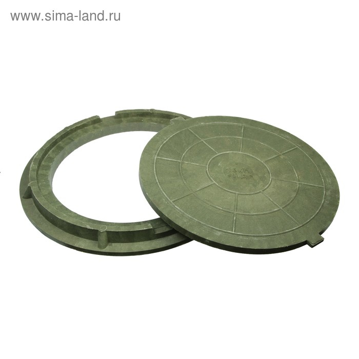 Люк полимерный, легкий, 15 кН, нагрузка до 1.5 т, зеленый Люк полимерный, легкий, 15 кН, нагрузка до 1.5 т, зеленый