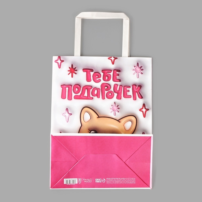 Пакет подарочный «Подарочек», 20 × 11 × 27,7 см Пакет подарочный «Подарочек», 20 × 11 × 27,7 см
