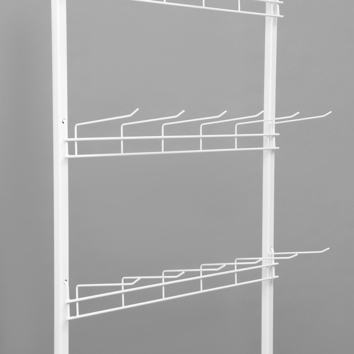 Стойка прикассовая, с крючками, 64×50×185 см, цвет белый Стойка прикассовая, с крючками, 64×50×185 см, цвет белый