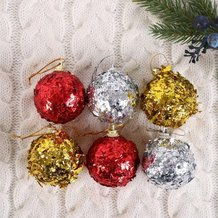 Набор шаров пластик d-4,5 см, 6 шт Набор шаров пластик d-4,5 см, 6 шт "Лорри" микс