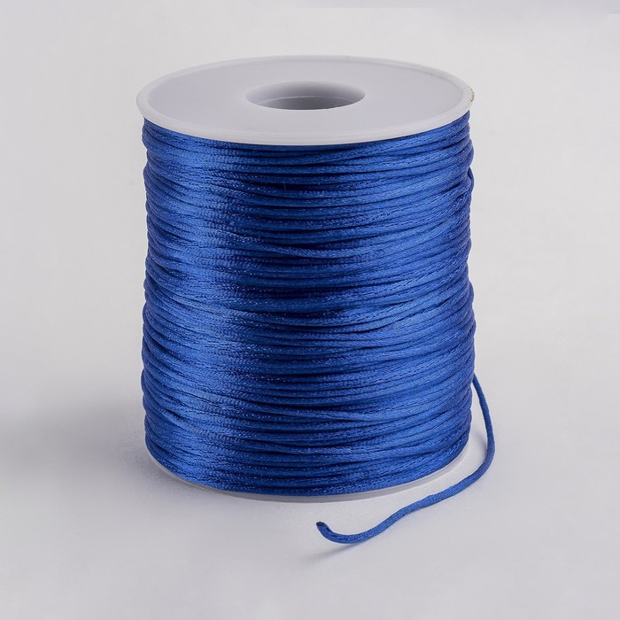 Шнур нейлоновый на бобине d=2 мм L=100 м, цвет ярко-синий Шнур нейлоновый на бобине d=2 мм L=100 м, цвет ярко-синий