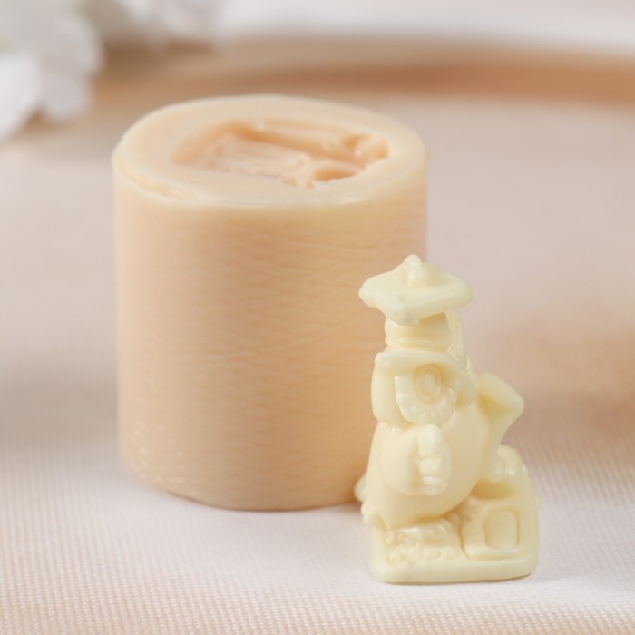 Молд силиконовый Молд силиконовый "Ученая сова №1" 4х4,2х4,2 см