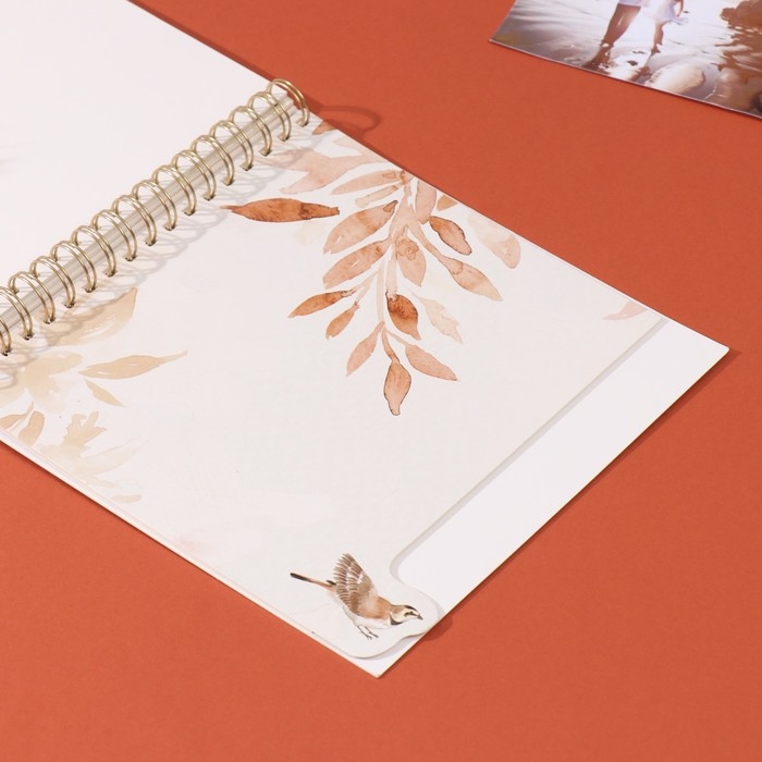 Фотоальбом на спирали 20 листов "Котики в окне" объёмный элемент + 4 вкладки 24х24 см