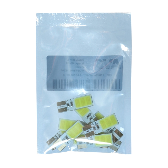 Лампа светодиодная AVS C027-10 Т10, белый, W2.1x9.5d, COB 3W, 10 шт Лампа светодиодная AVS C027-10 Т10, белый, W2.1x9.5d, COB 3W, 10 шт