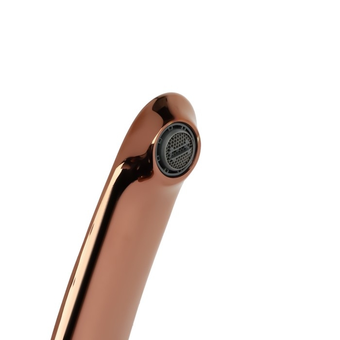 Смеситель для раковины ZEIN Z3880, однорычажный, интерьерный, высота 18см, латунь, rose gold Смеситель для раковины ZEIN Z3880, однорычажный, интерьерный, высота 18см, латунь, rose gold